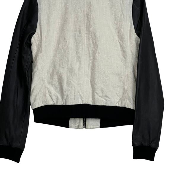 Women's Lucky brand Colorblock Cotton W/Leather Bomber Jacket Size Small - Picture 11 of 16